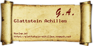 Glattstein Achilles névjegykártya